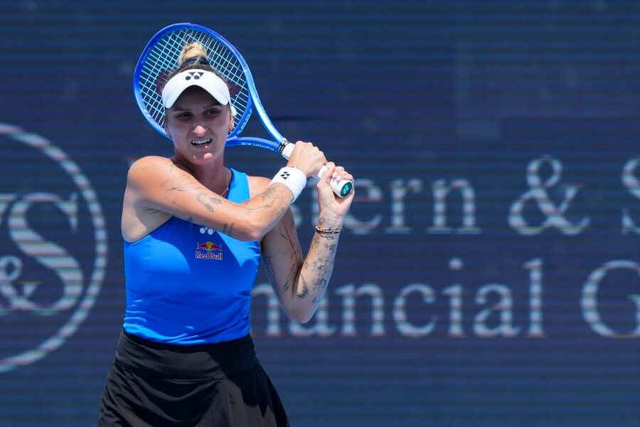 Tenistka Markéta Vondroušová ve vítězném utkání na WTA Cincinnati Open 2025, dnes v Ohiu hrají i další Češky a Češi