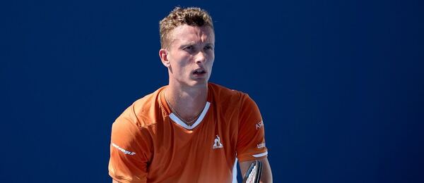 Český tenista Jiří Lehečka na turnaji ATP 1000 Cincinnati 2025, kde dnes hraje osmifinále.