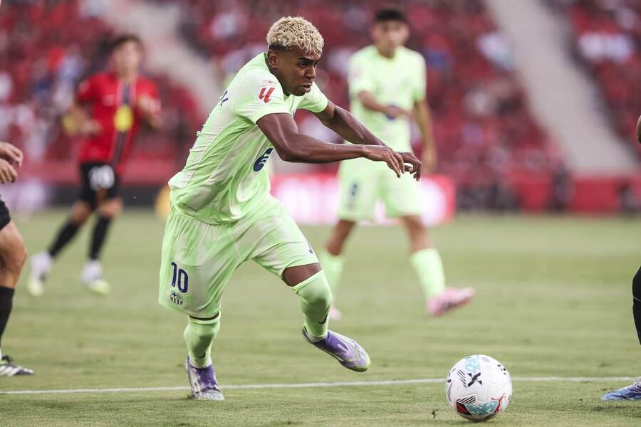 Lamine Yamal z Barcelony v 1. kole La Ligy 2025/26 proti Mallorce