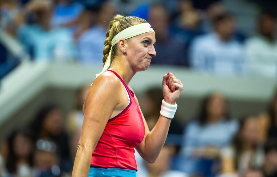 Tenis, WTA, Petra Kvitová během zápasu na grandslamu US Open