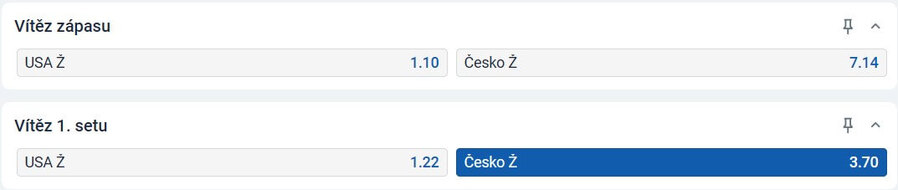 TIP: Česko vyhraje 1. set
