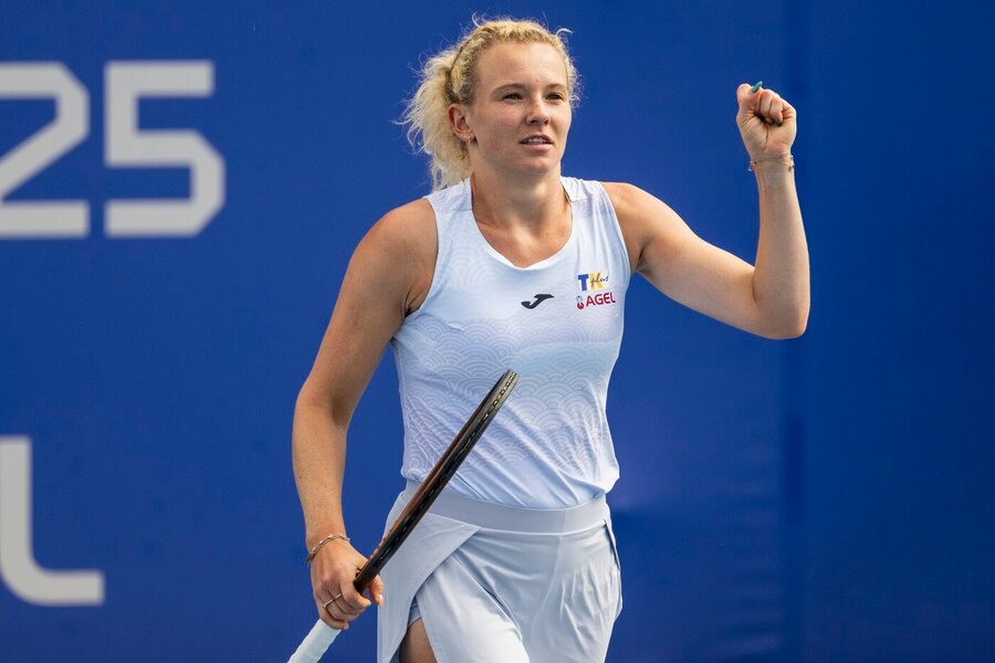 Tenis, WTA, Kateřina Siniaková na turnaji v Praze, zápas proti Ruse