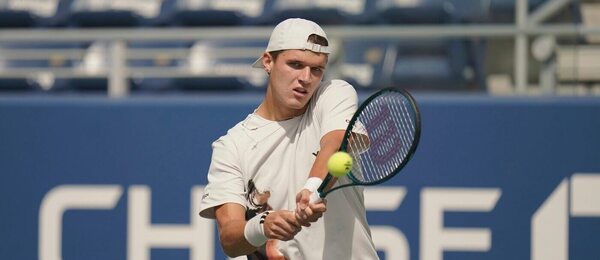 Tenis, ATP, Jakub Menšík během 1. kola na letošním US Open, New York, grandslam