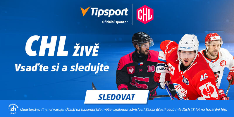CHL živě: Vsaďte si a sledujte Ligu mistrů v hokeji na TV Tipsport