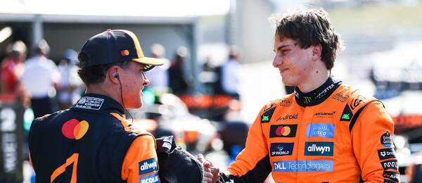 Lando Norris a Oscar Piastri po kvalifikaci na VC Nizozemska