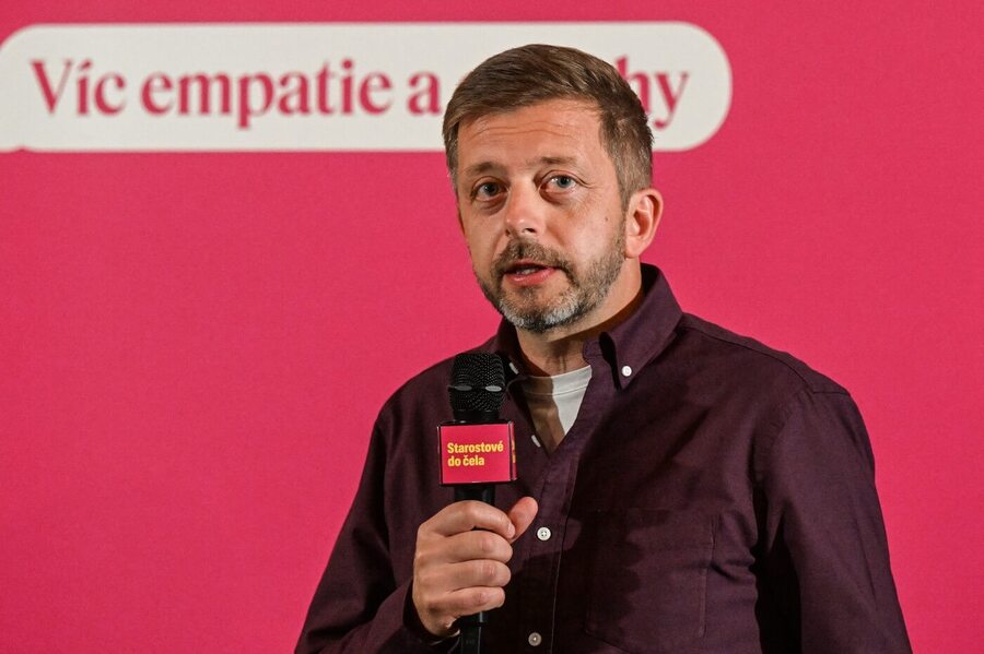 Politika, volby v České republice, ministr vnitra Vít Rakušan během kampaně STAN
