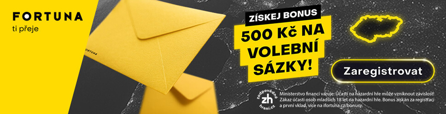 Získejte 500 Kč na volební sázky u Fortuny