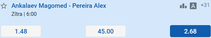 Tip na UFC 320 - Ankalaev vs. Pereira 2
