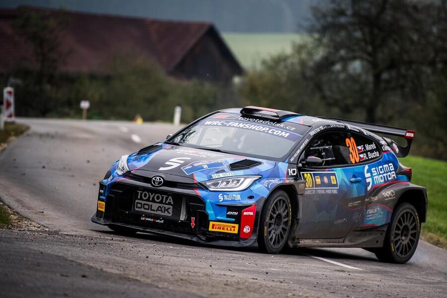 Filip Mareš na trati Central Euroepan Rally, fotka z roku 2024