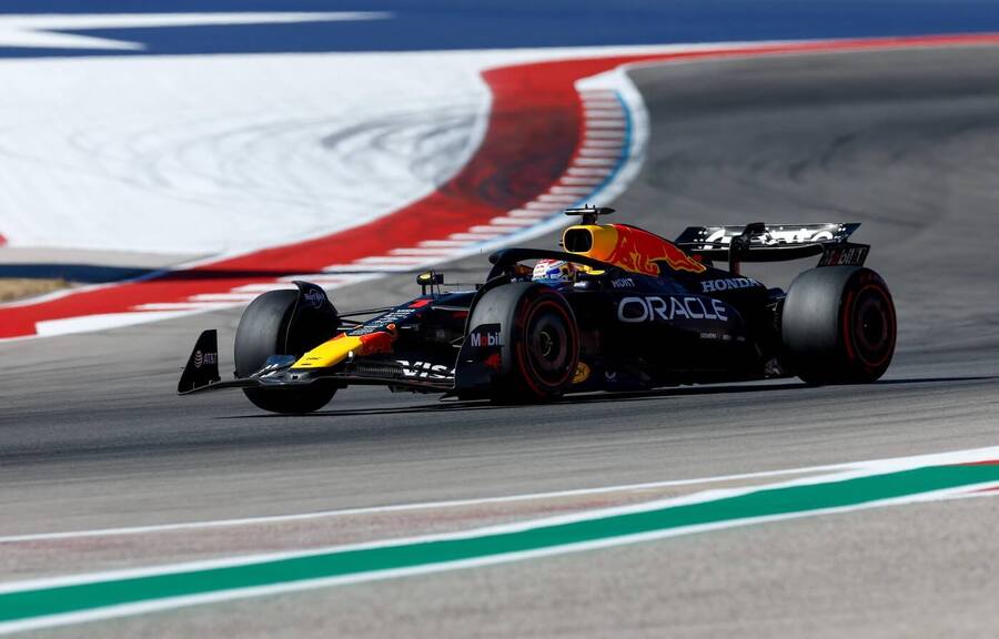 Max Verstappen během vítězné Velké ceny USA