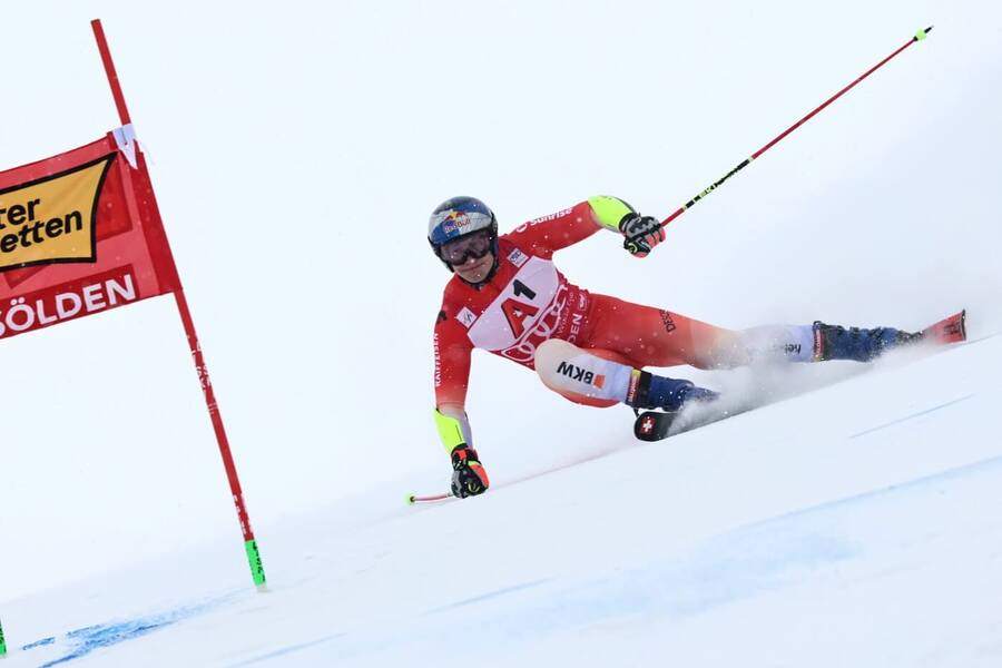 Alpské lyžování, FIS Světový pohár Solden, Marco Odermatt během obřího slalomu