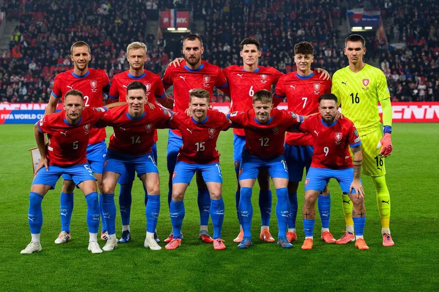 Česká reprezentace před zápasem s Chorvatskem