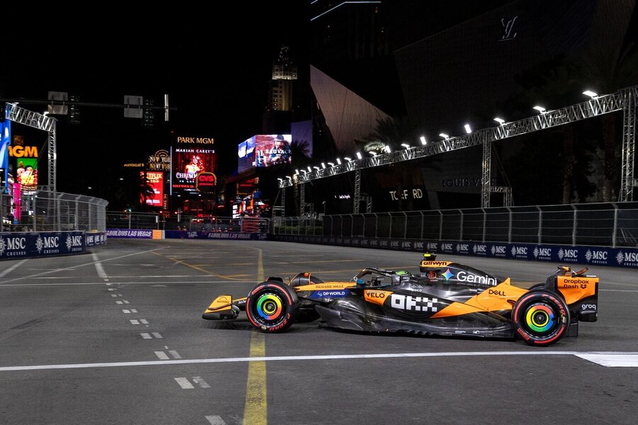 Lando Norris vyhrál druhý trénink před Velkou cenou Las Vegas F1 2025