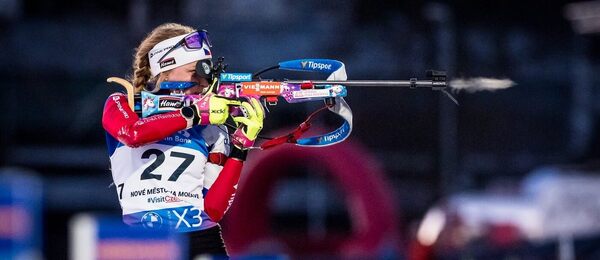 Biatlon, IBU Světový pohár v Novém Městě na Moravě, Markéta Davidová během sprintu