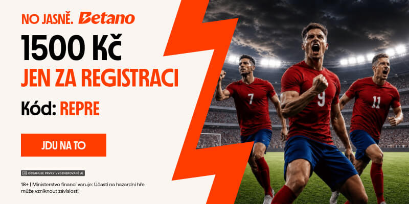 Speciální Betano promo kód REPRE na sobotu 25. 9.&nbsp;2026