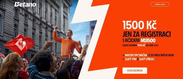 Betano promo kód je pro 18. 7. a 19. 7. 2026 navýšen na 1 900 Kč