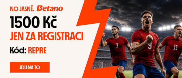 Speciální Betano promo kód REPRE na sobotu 25. 9. 2026