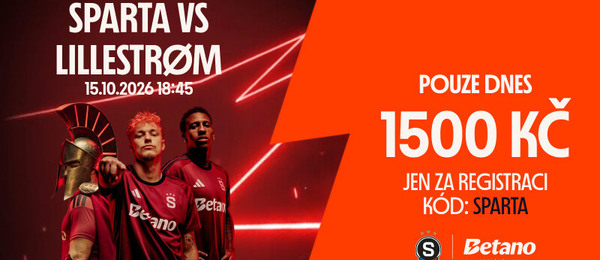 Unikátní promo kód Betana k zápasu Sparty