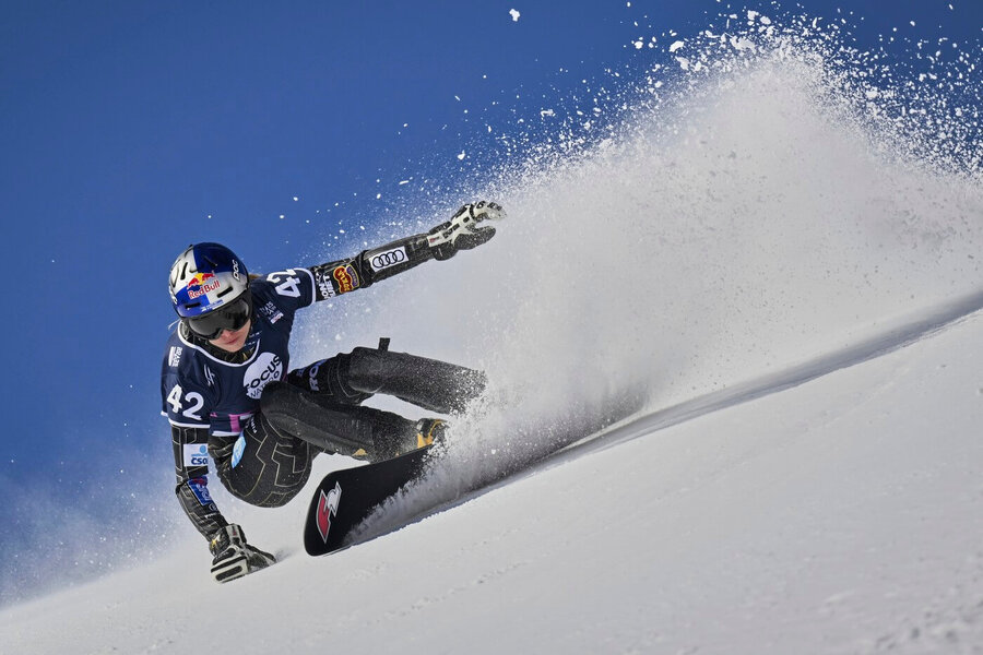 Snowboarding, Ester Ledecká během Mistrovství světa, paralelní obří slalom