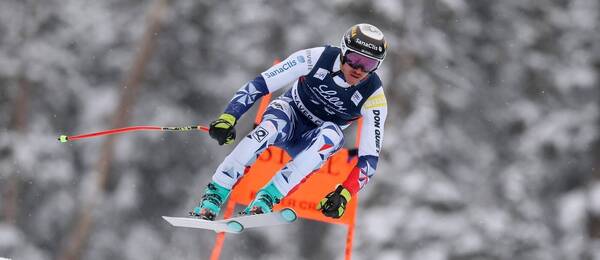 Alpské lyžování, Jan Zabystřan při tréninku ve sjezdu, Beaver Creek, Colorado, USA