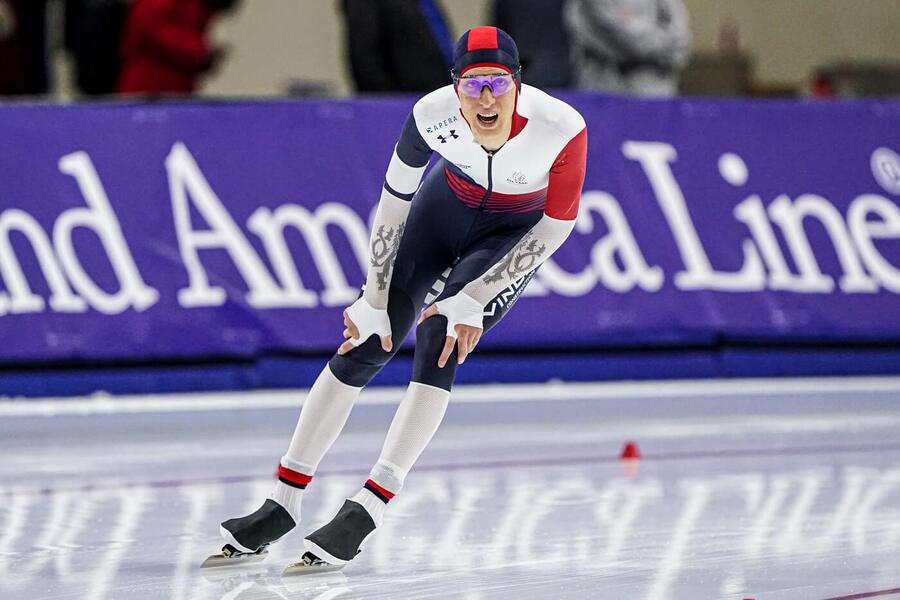 Rychlobruslení, Metoděj Jílek během Světového poháru v Salt Lake City, Utah, USA