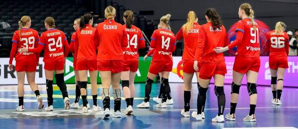 Česká ženská házenkářská reprezentace, fotka z utkání na MS 2025 proti Angole