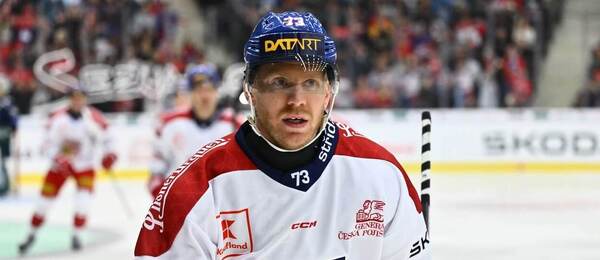 Ondřej Kaše po vstřelení gólu v zápase EHT proti Finsku