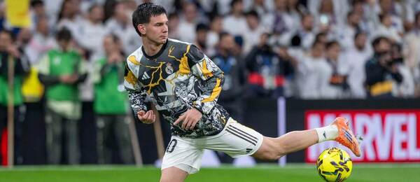 Franco Mastantuono, argentinský útočník, v dresu Realu Madrid 