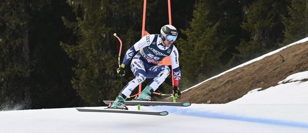 Alpské lyžování, Jan Zabystřan během sjezdu v rámci kombinace na Mistrovství světa