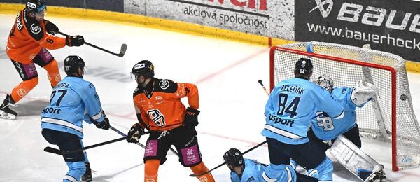 Duel Košic se Slovanem Bratislava ve slovenské hokejové lize