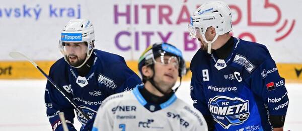 Fotka z utkání mezi Kometou a Libercem, které se uskutečnilo v 5. kole Tipsport ELH 25/26