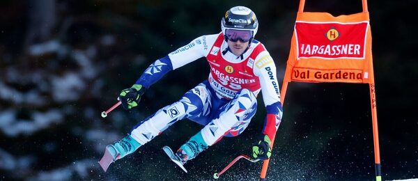 Alpské lyžování, Jan Zabystřan při sjezdu ve Val Gardeně, Itálie