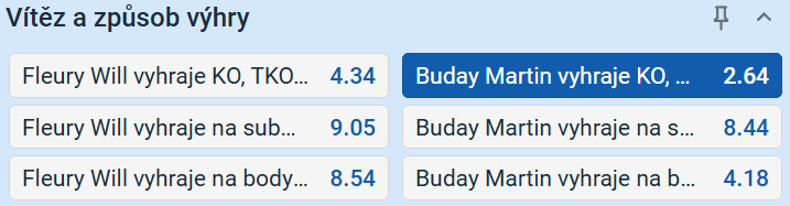 Tip na MMA zápas Fleury vs. Buday na turnaji Oktagon 81.