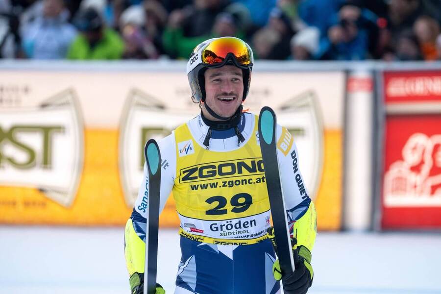 Alpské lyžování, Jan Zabystřan po vítězném Super-G v&nbsp;italské Val Gardeně