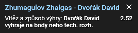 Tip na duel Zhumagulov vs. Dvořák: Oktagon 81