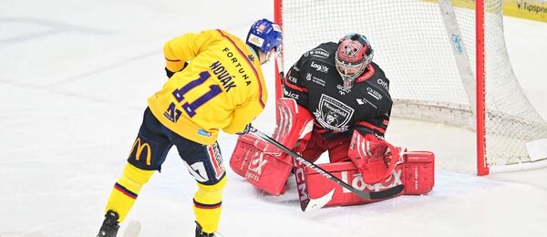 Hokejová extraliga dnes pokračuje 41. kolem, dívejte se na zápas Budějovice vs. Hradec na TV Tipsport.