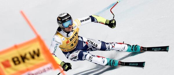 Jan Zabystřan ve Wengenu během super-G