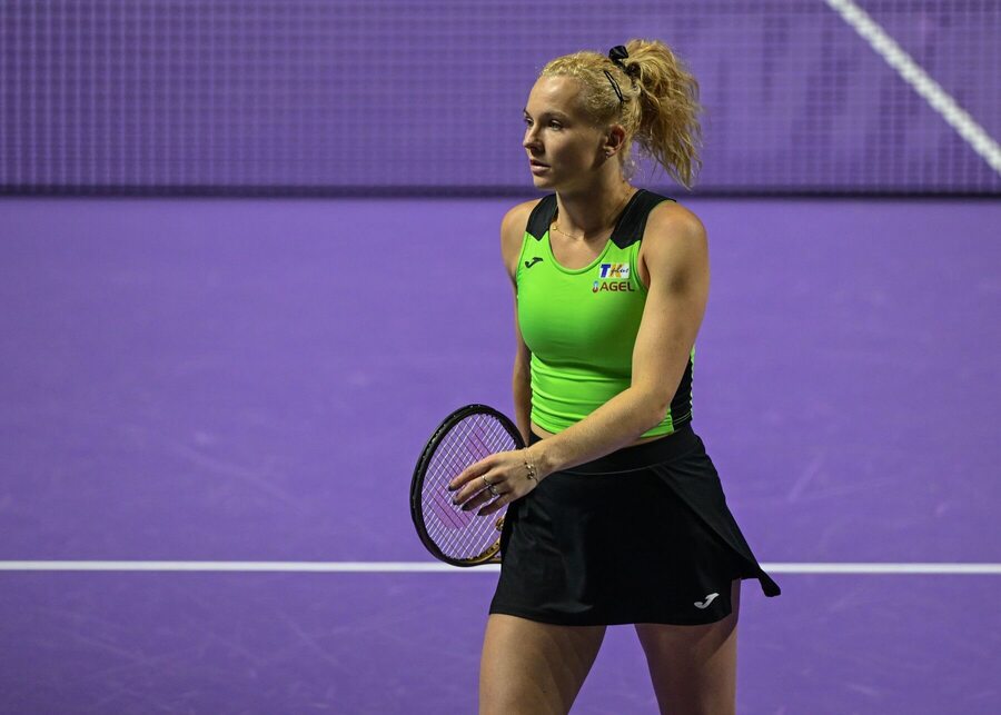 Kateřina Siniaková během čtyřhry v&nbsp;Saúdské Arábii