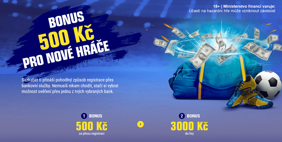 Získejte bonus za registraci a&nbsp;vstupní bonus na Sazkabet (Allwyn)