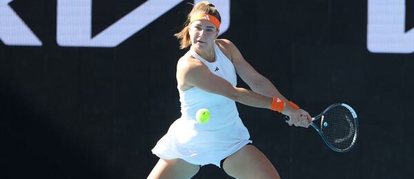 Karolína Muchová během zápasu 3. kola Australian Open 2026
