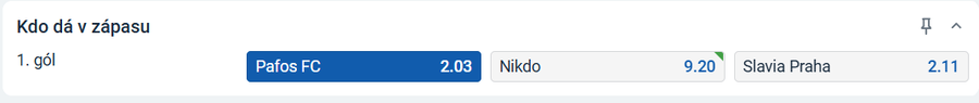 Tip na výsledek zápasu Pafos vs. Slavia Praha