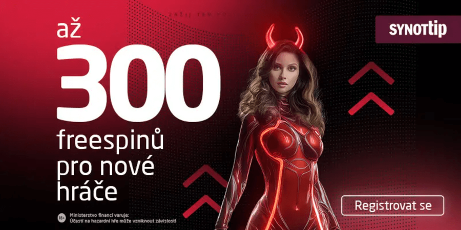 Za SYNOT TIP promo kód získáte až 300 free spinů