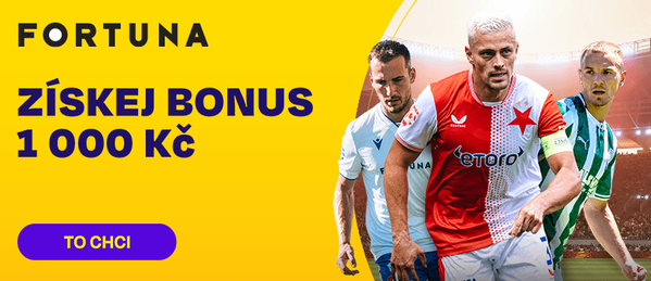 Fortuna bonus za registraci bez vkladu je 500 Kč a za vklad 500 Kč.