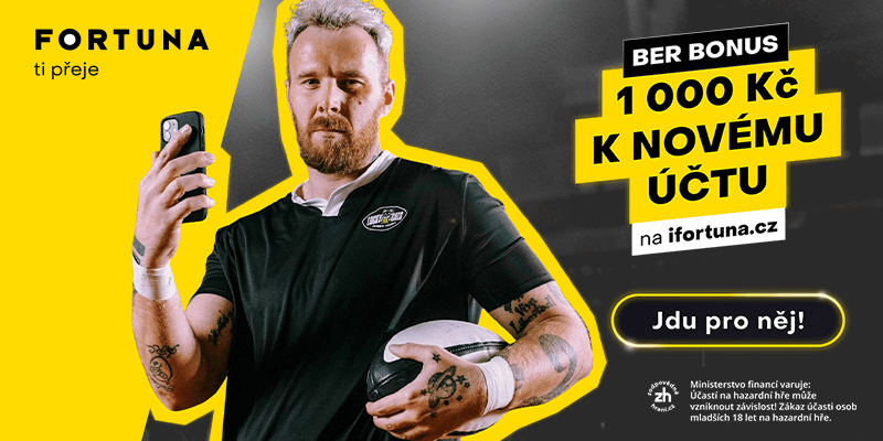 Fortuna bonus za registraci a&nbsp;za vklad má hodnotu 1&nbsp;000&nbsp;Kč