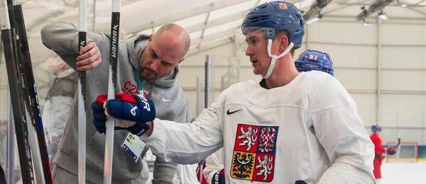 Martin Nečas na tréninku národního týmu před startem ZOH 2026