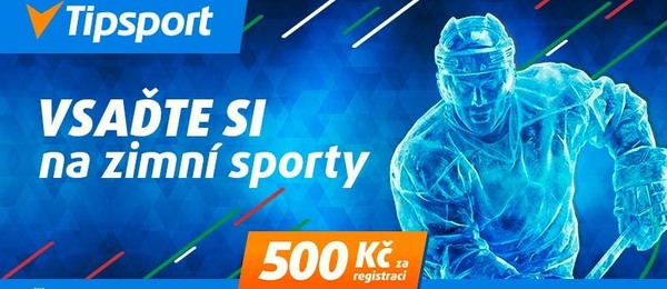 Tipsport bonus za registraci bez vkladu je navýšen na 500 Kč
