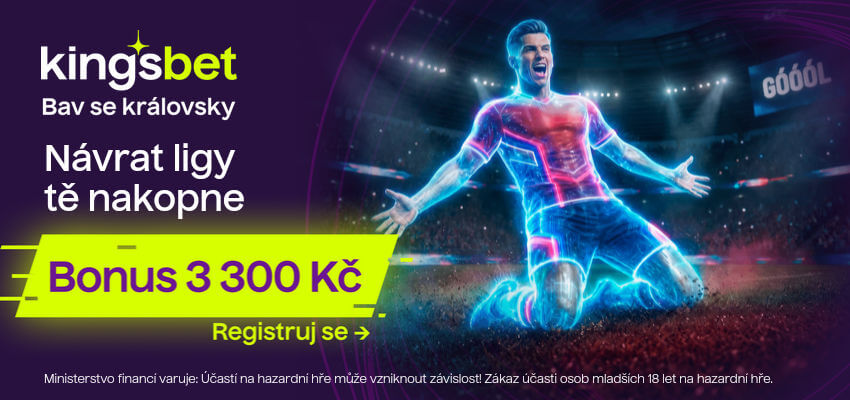 Kingsbet bonus za registraci a&nbsp;vklad je 3&nbsp;300&nbsp;Kč