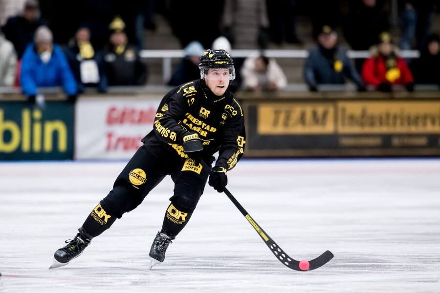 Švédský hráč bandy Tim Tyldes Persson