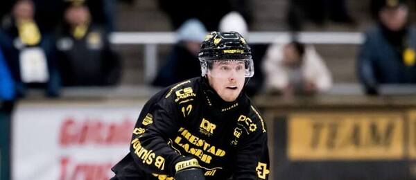 Švédský hráč bandy Tim Tyldes Persson