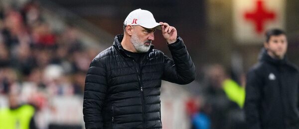 Trenér Slavie Jindřich Trpišovský během utkání s Libercem